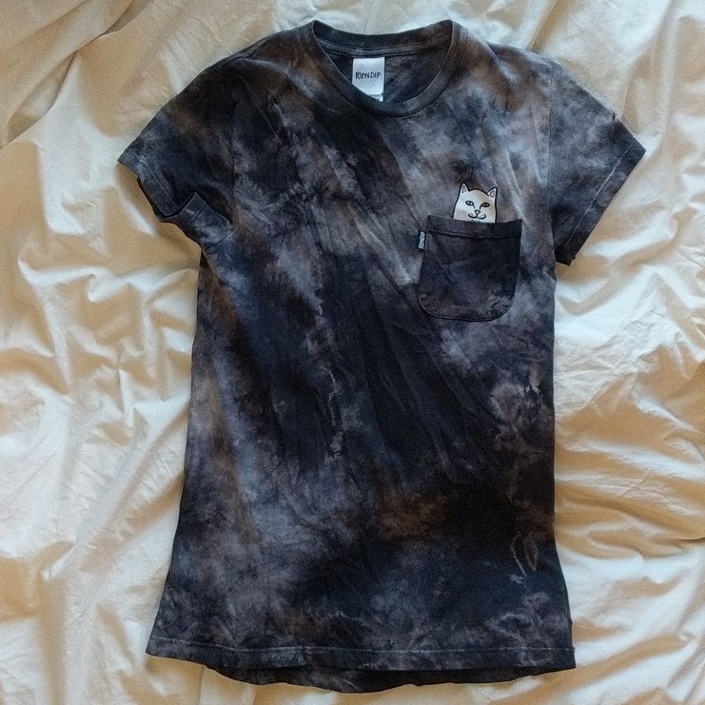 Short sleeve black tie dye- Rip n Dip